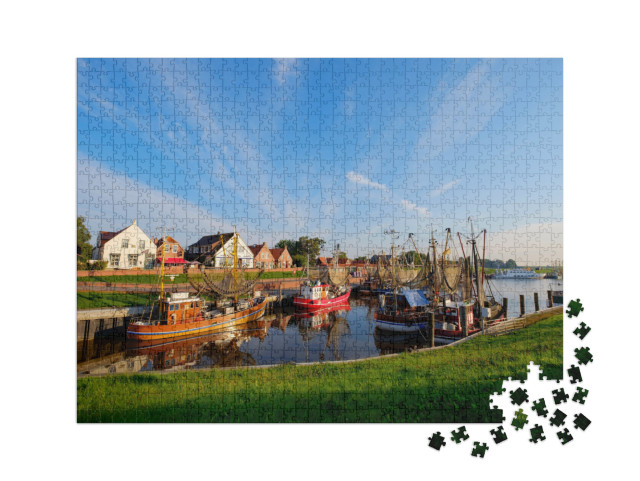 Puzzle 1000 Teile XXL „Der Fischereihafen von Greetsiel, Deutschland“
