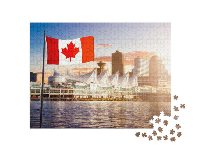 Puzzle 1000 Teile „Skyline von Vancouver vom Wasser aus gesehen“