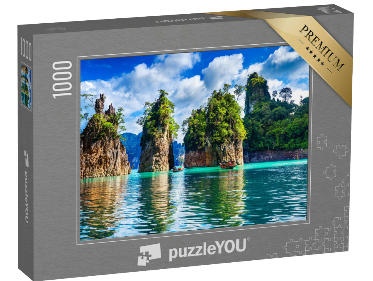 Puzzle 1000 Teile „Berge im Wasser, Khao Sok-Nationalpark, Thailand“