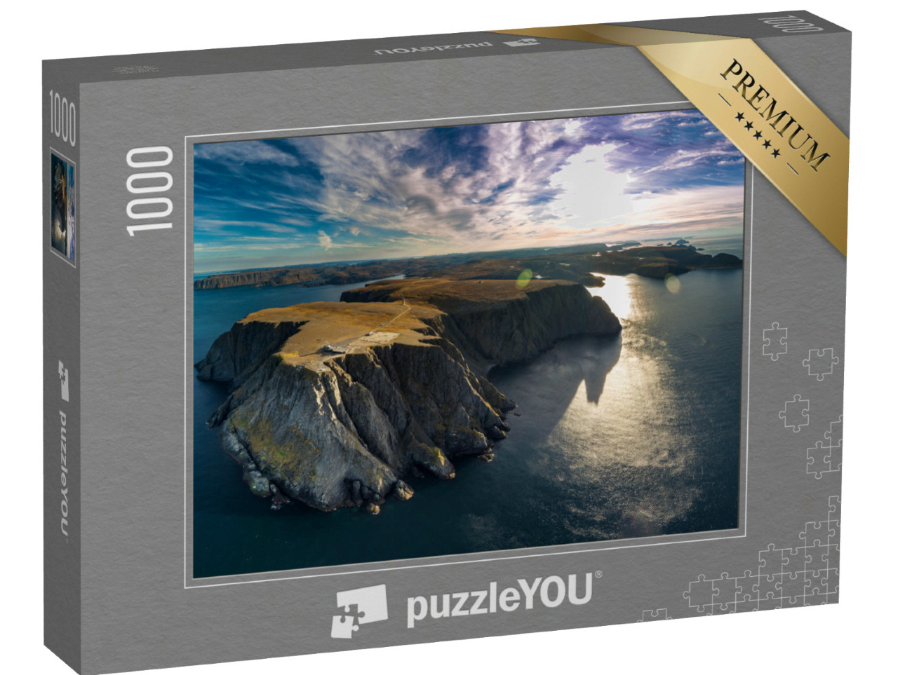 Puzzle 1000 Teile „Luftaufnahme des Nordkapps im äußersten Teil Norwegens“