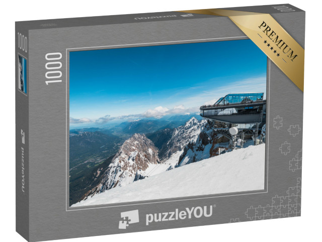 Puzzle 1000 Teile „Auf dem Gipfel der Zugspitze, dem höchsten Berg Deutschlands“