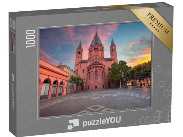 Puzzle 1000 Teile „Stadtbild von Mainz mit Innenstadt und Dom“