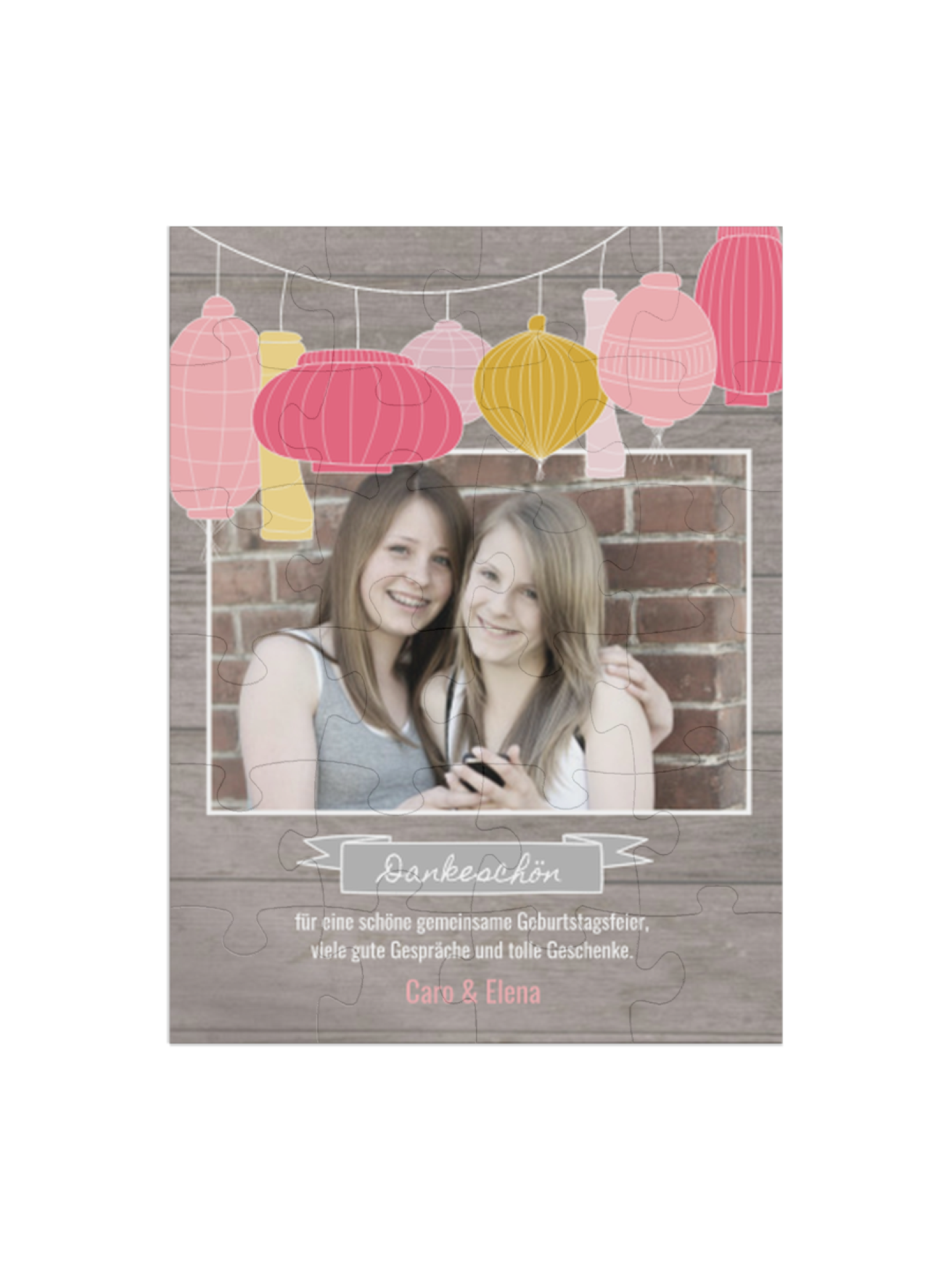 "Paperlantern" in Hochformat pink
