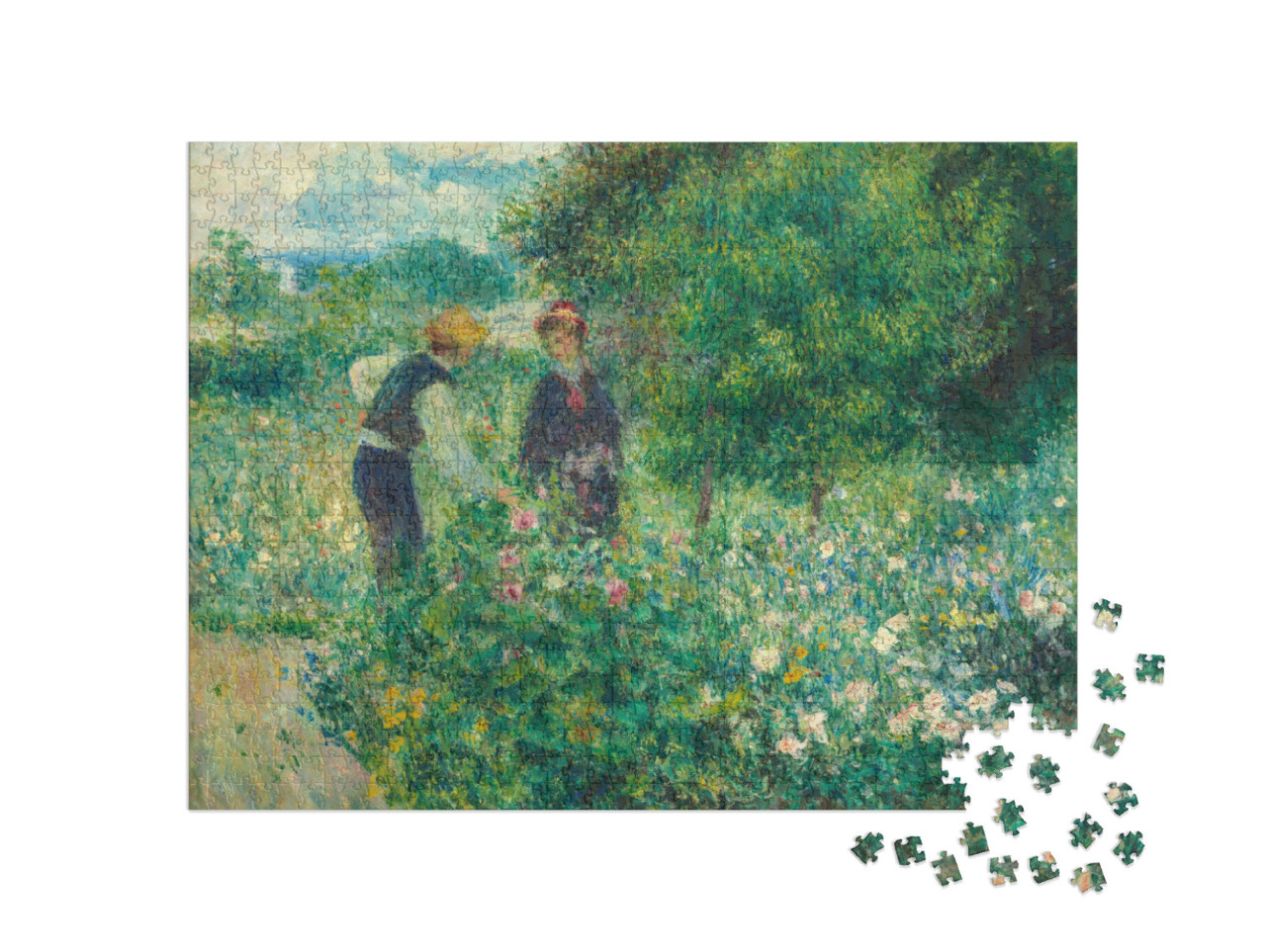 Puzzle 1000 Teile „Auguste Renoir - Blumen pflücken“