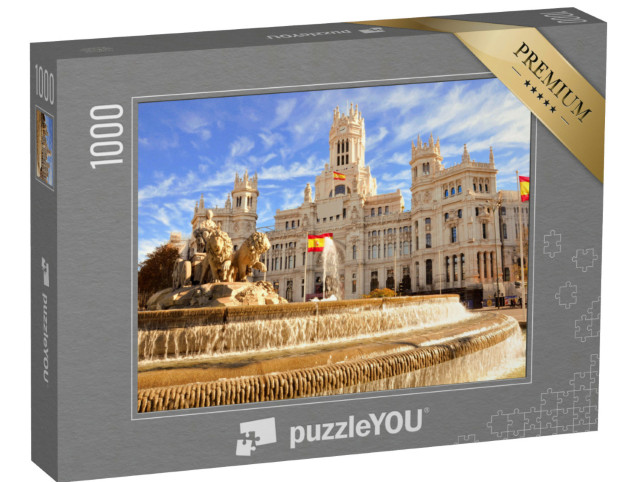 Puzzle 1000 Teile „Der berühmte Cibeles-Brunnen in Madrid, Spanien“