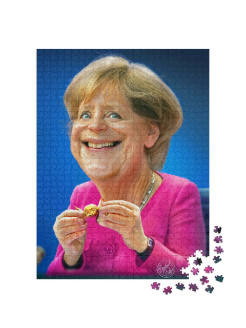 Puzzle 1000 Teile „Angela Merkel“