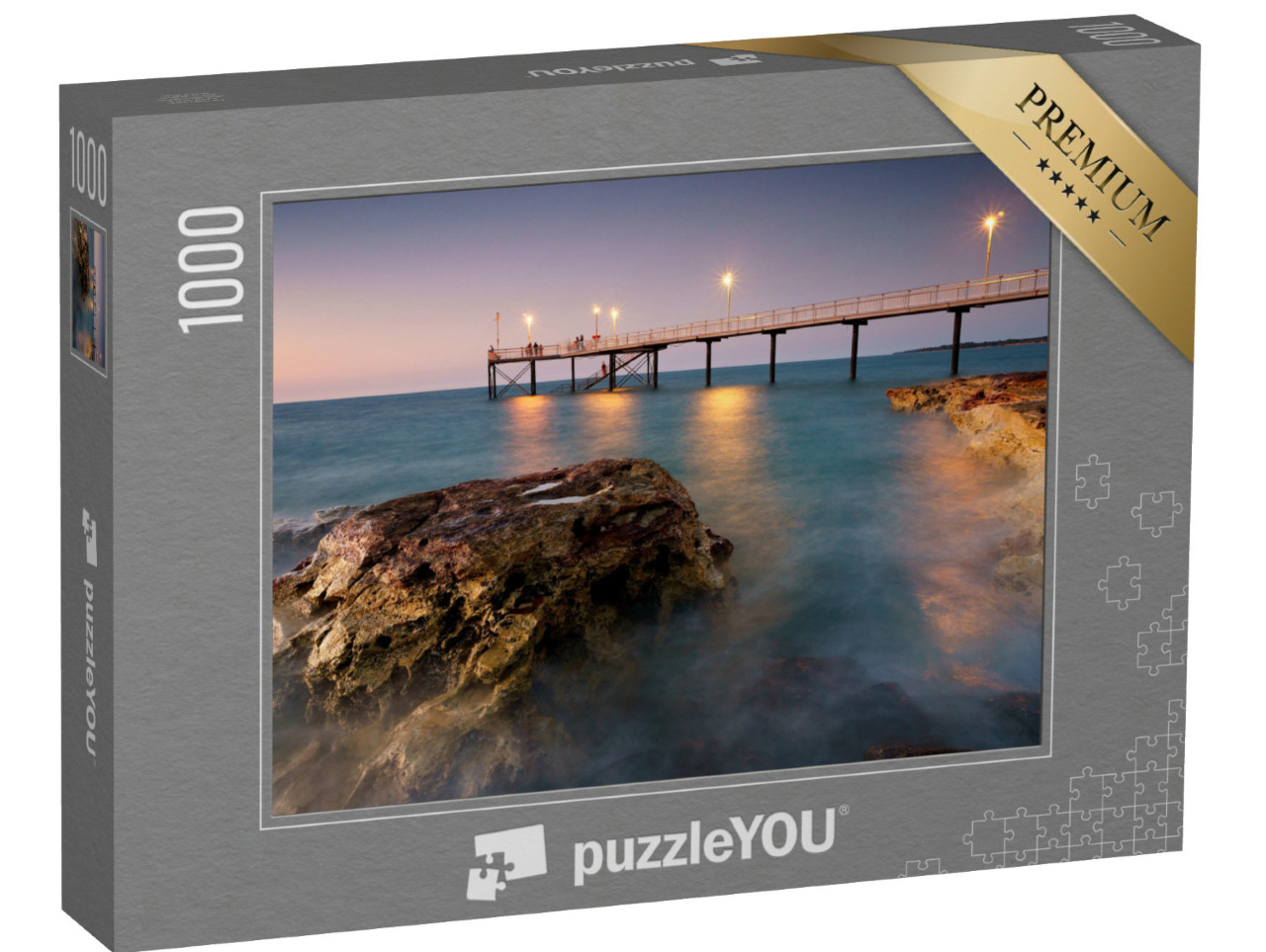 Puzzle 1000 Teile „Unendlich langer Steg Nightcliff Jetty, Darwin, Australien“