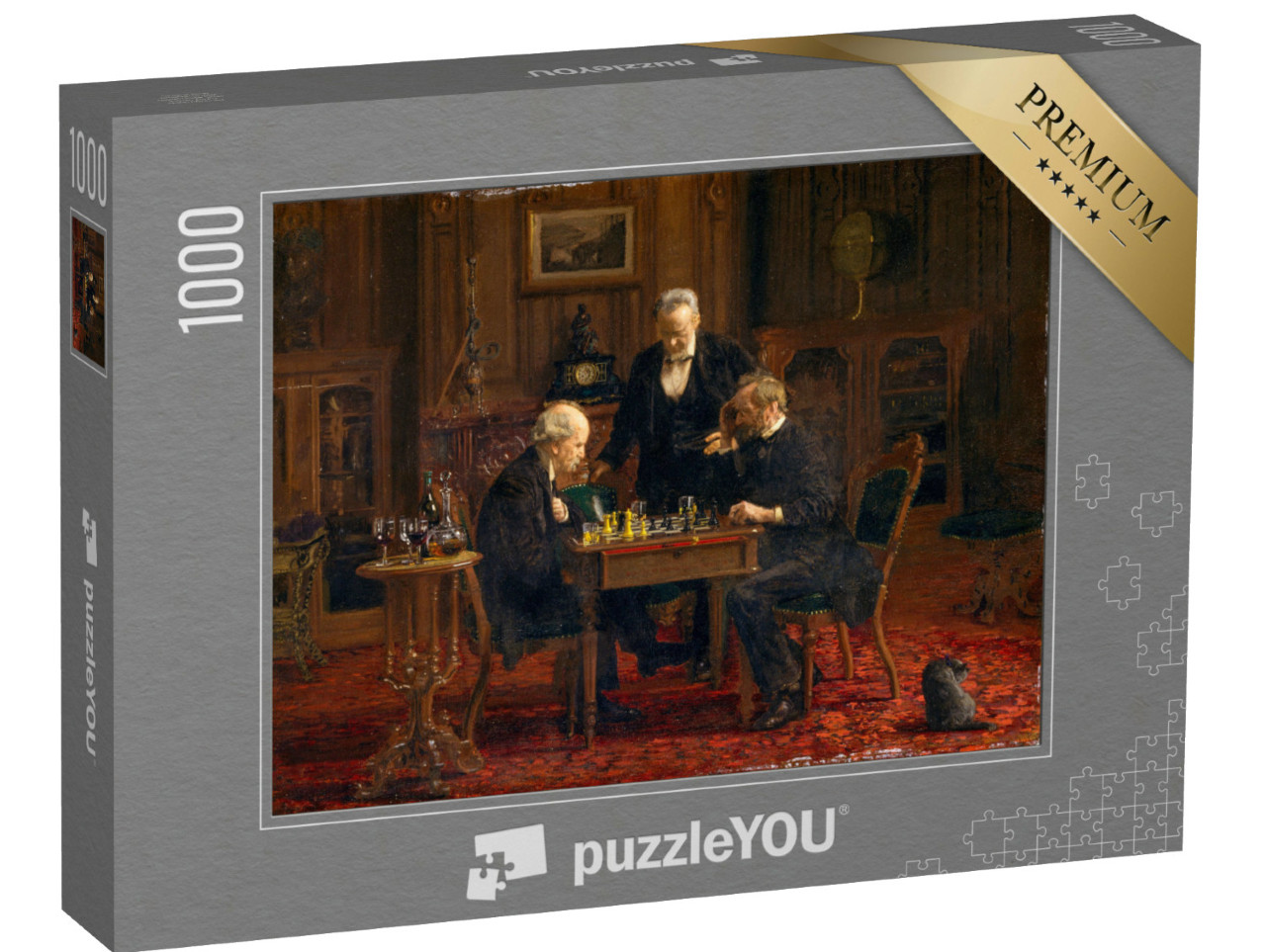 Puzzle 1000 Teile „Thomas Eakins - Die Schachspieler“