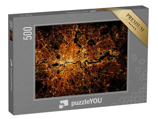 Puzzle 500 Teile „London mit Lichtern bei Nacht“