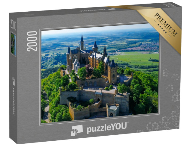Puzzle 2000 Teile „Luftaufnahme der berühmten Burg Hohenzollern, Deutschland“