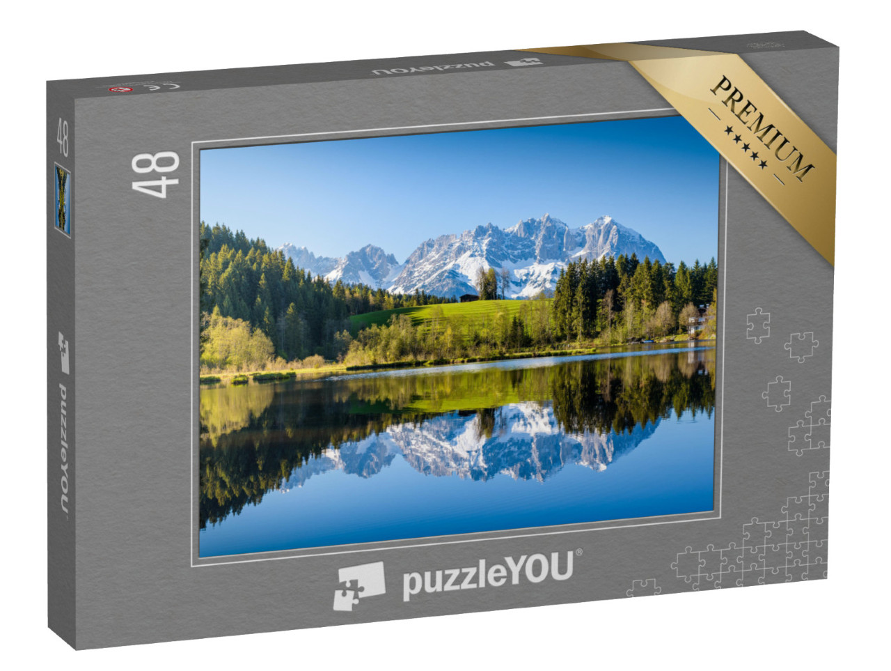 Puzzle 48 Teile „Idyllische Alpenlandschaft“