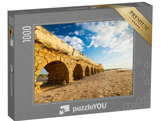 Puzzle 1000 Teile „Ruinen des antiken Äquaduktes in Caesarea, Israel“