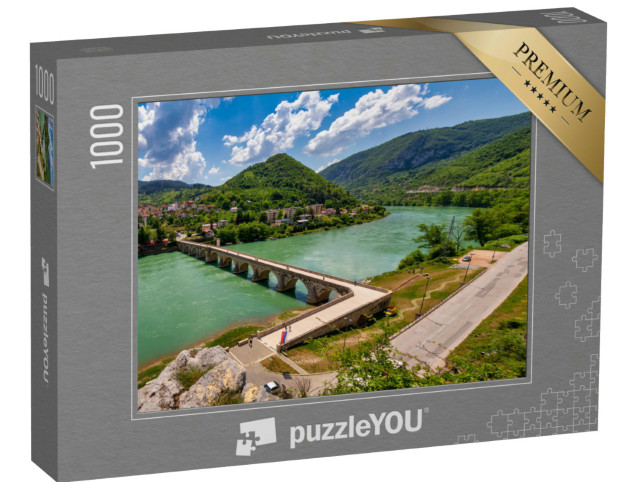 Puzzle 1000 Teile „Mehmed-Pascha-Sokolovic-Steinbrücke am Fluss Drina“