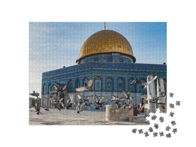 Puzzle 1000 Teile „Felsendom: Altstadt von Jerusalem, Israel“