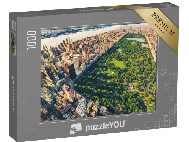 Puzzle 1000 Teile „Luftbild von Manhattan, New York City, Vintage-Design“