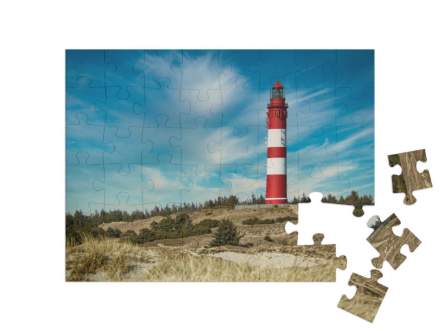 Puzzle 48 Teile „Der Amrumer Leuchtturm“