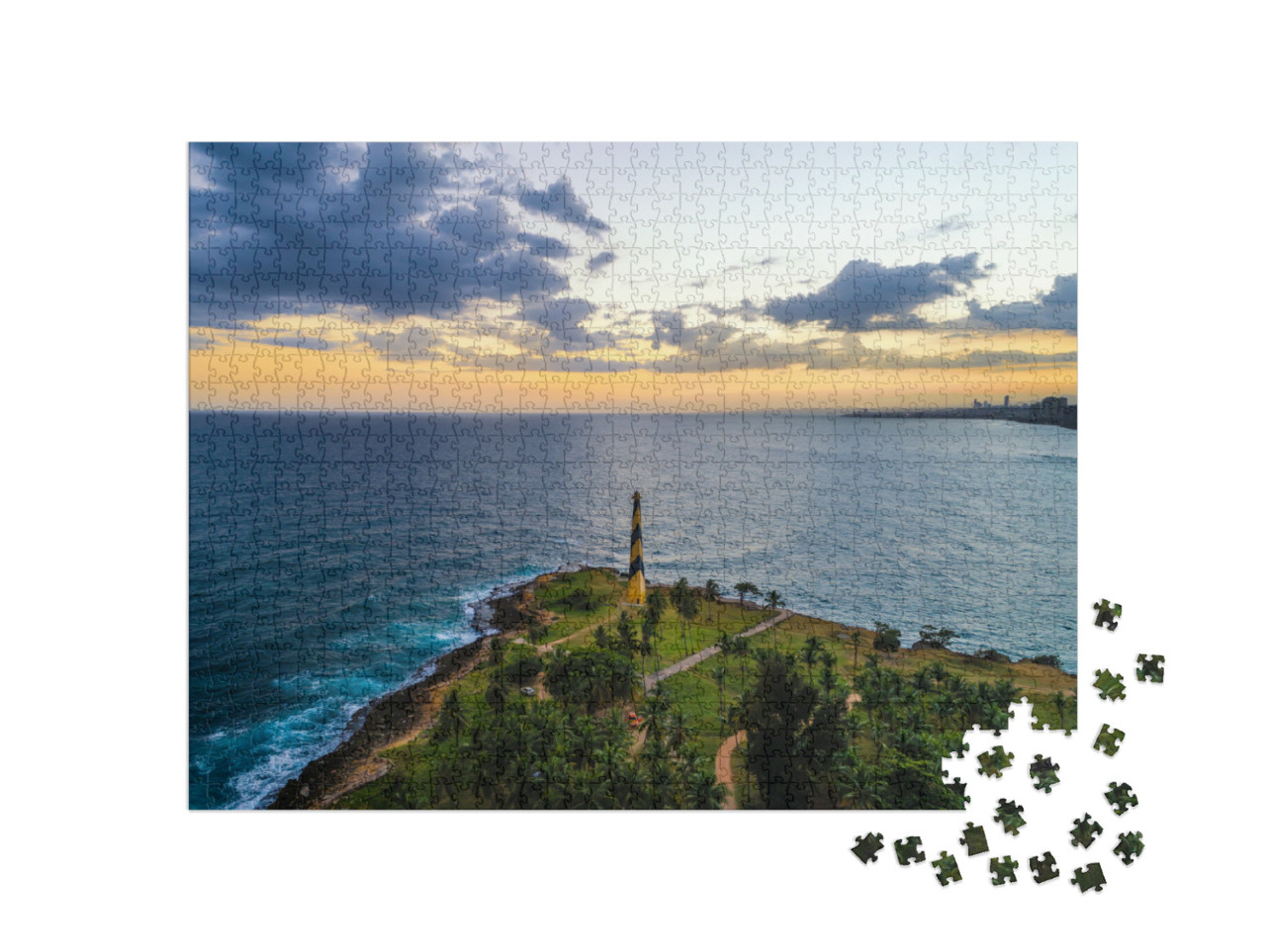 Puzzle 1000 Teile „Leuchtturm Santo Domingo“
