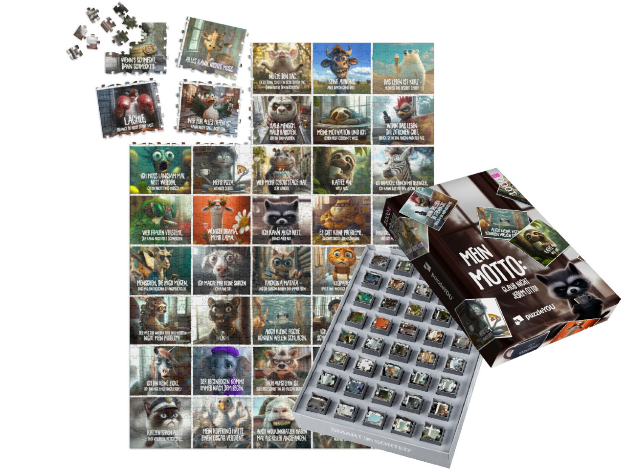 Puzzle „YOUMANIMALS: Motto Collage“ | SMART SORTED® 1000 Teile