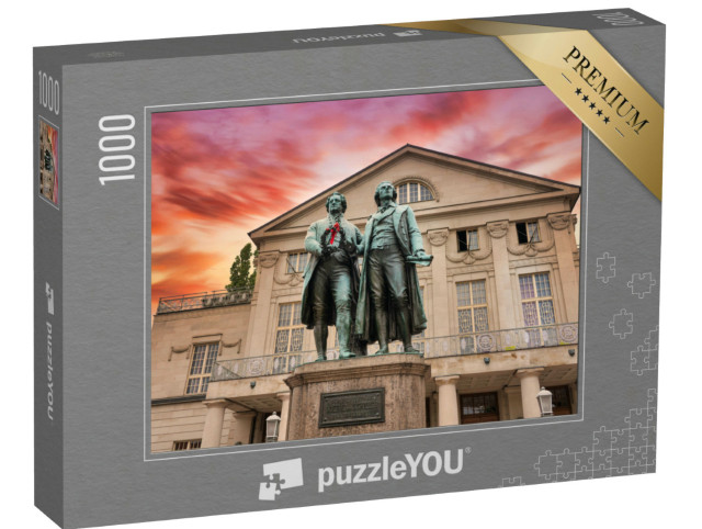 Puzzle 1000 Teile „Goethe-Schiller-Denkmal in Weimar, Thüringen, Deutschland“