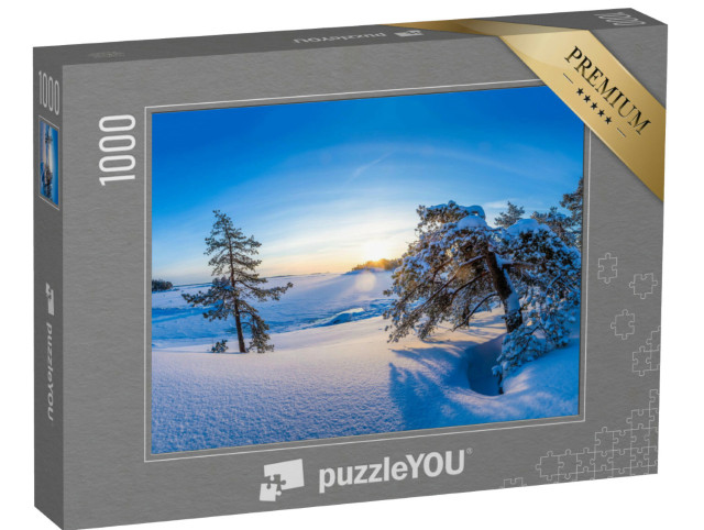 Puzzle 1000 Teile „Winterwunderland im Sonnenaufgang“
