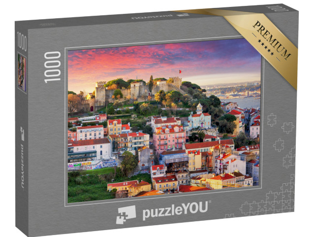 Puzzle 1000 Teile „Lissabon, Skyline mit Sao Jorge Castle“