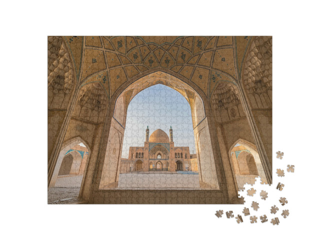 Puzzle 1000 Teile „Eine historische Moschee in Kashan, Iran“