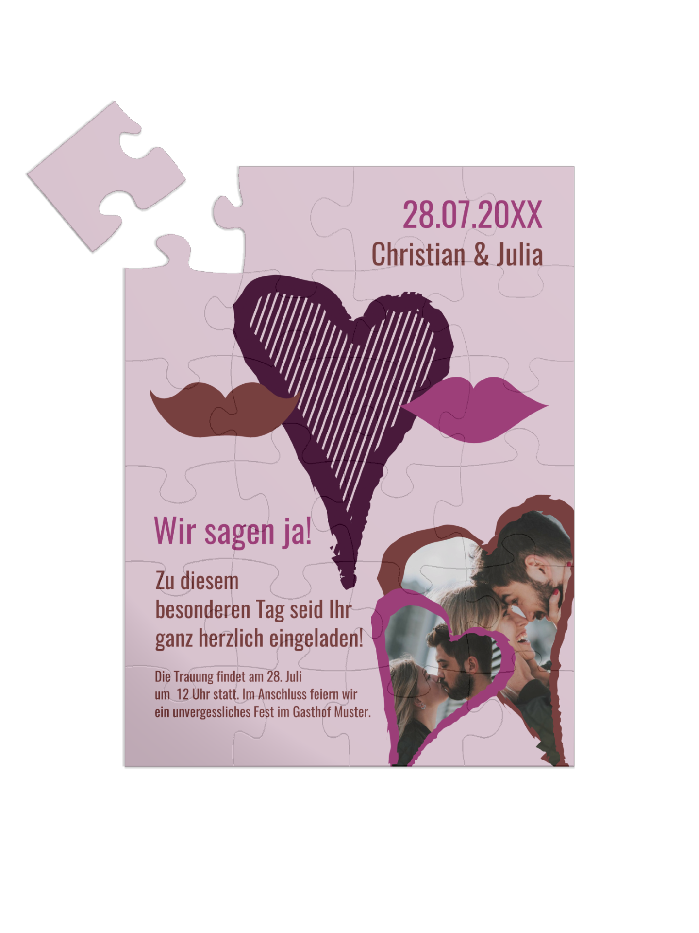 "Hipster love" in Hochformat beere