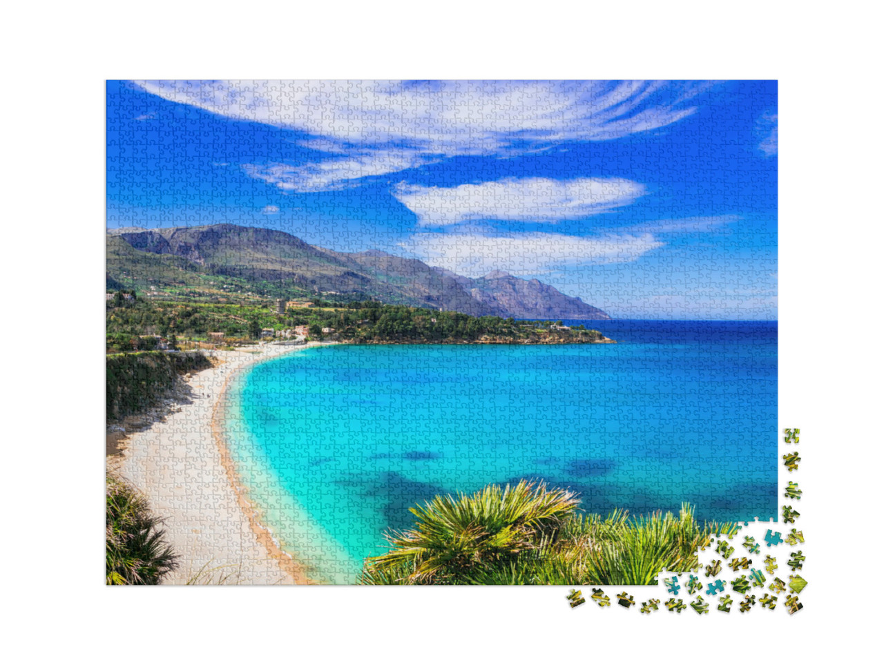 Puzzle 2000 Teile „Traumhafter Strand von Scopello, Sizilien, Italien“