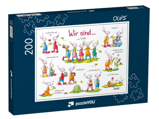Puzzle 200 Teile „Oups – Wir sind ein Team“