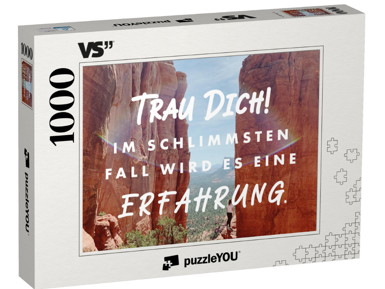 Puzzle 1000 Teile „Trau Dich! Im schlimmsten Fall wird es eine Erfahrung.“