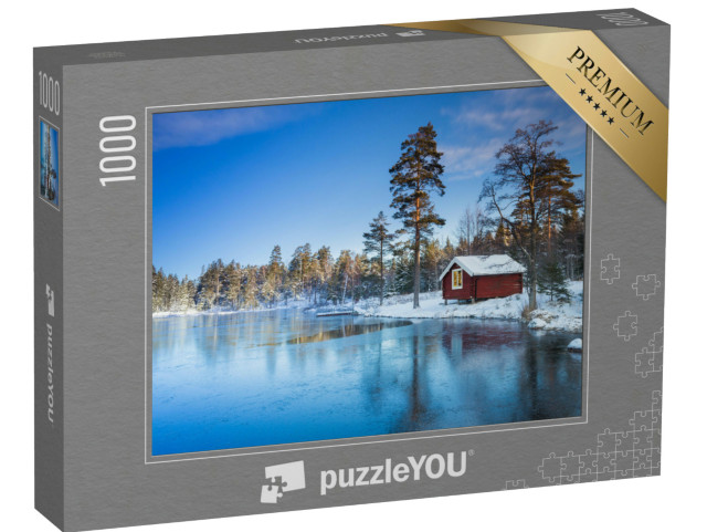 Puzzle 1000 Teile „Schwedenhaus Winter“
