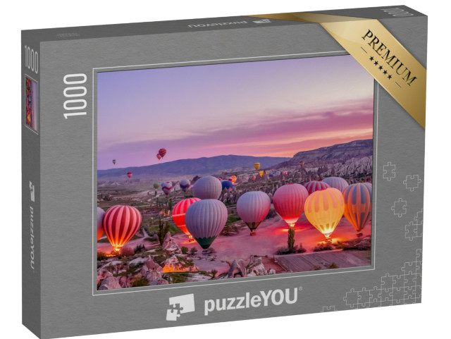 Puzzle 1000 Teile „Heißluftballons  im Goreme-Nationalpark, Türkei“