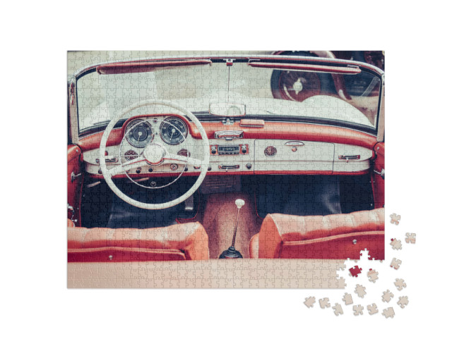 Puzzle 1000 Teile „Interieur eines Oldtimer-Cabrios“