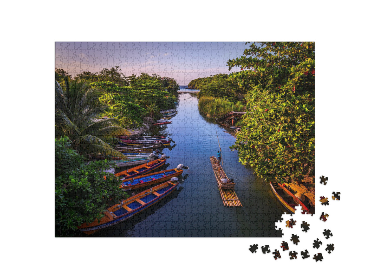 Puzzle 1000 Teile „Rafting auf dem White River in St. Ann, Jamaika“