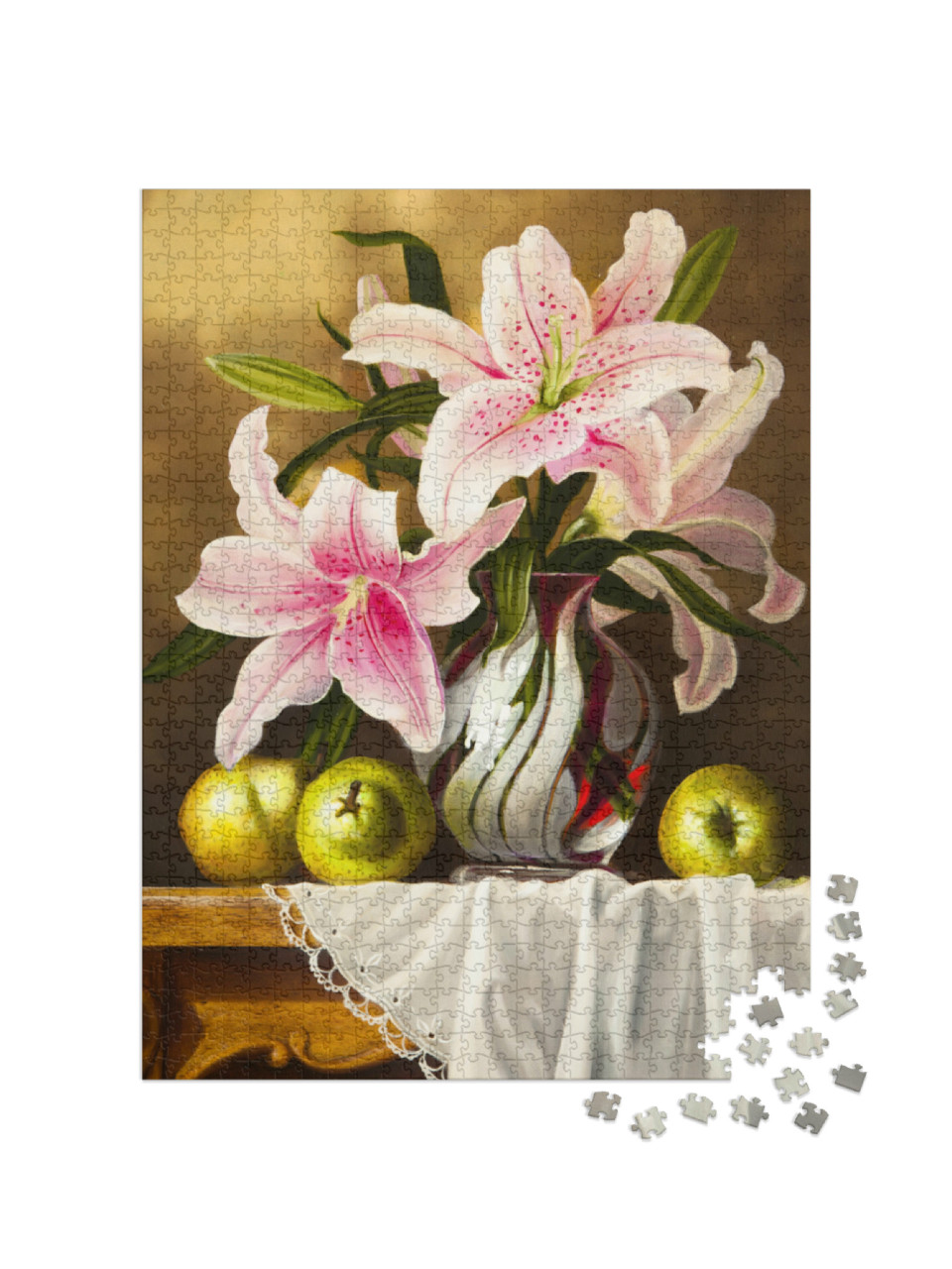 Puzzle 1000 Teile „Stillleben mit Lilien und Birnen “