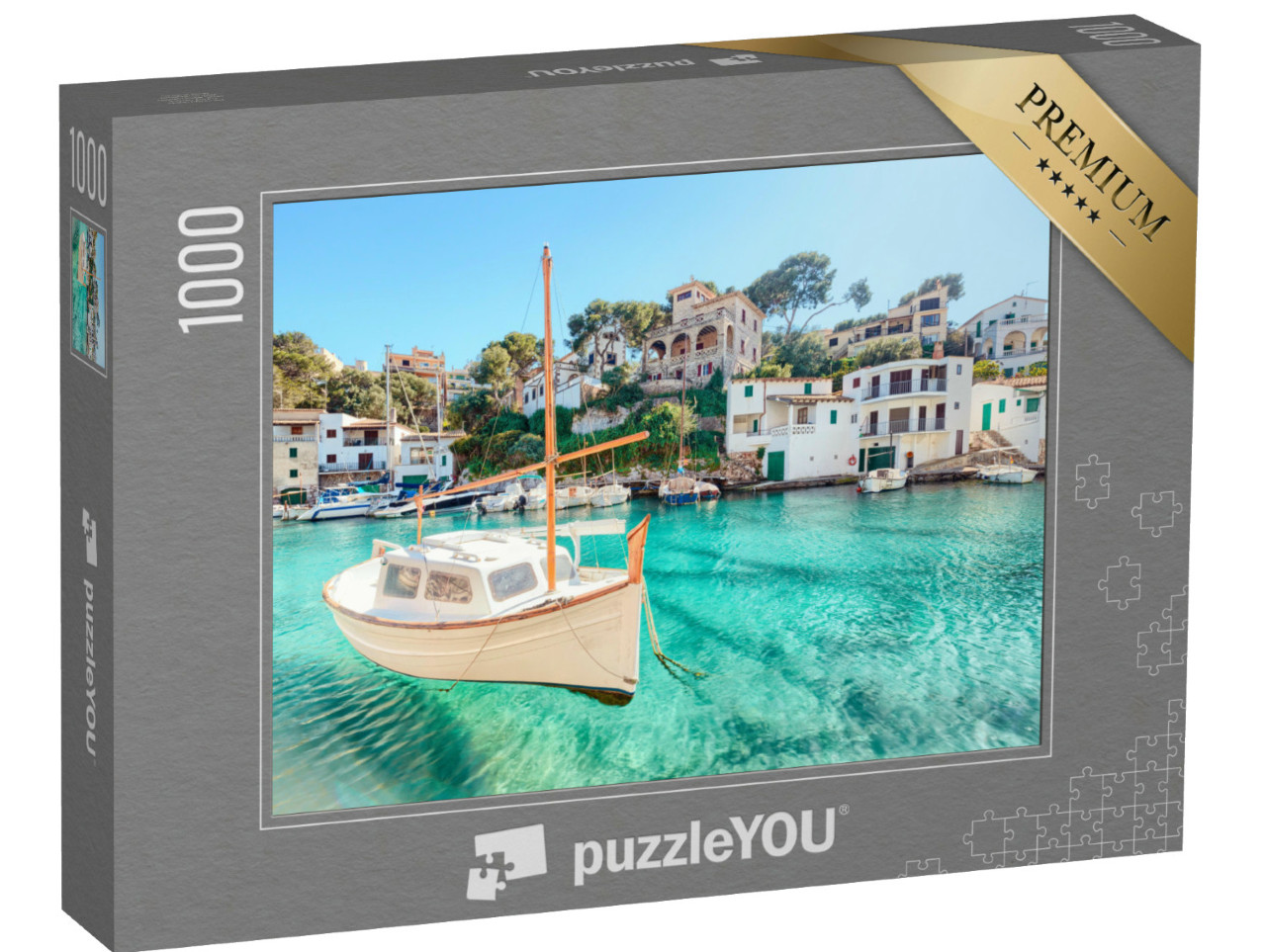 Puzzle 1000 Teile „Idyllische Cala Figuera, Mallorca, Spanien“