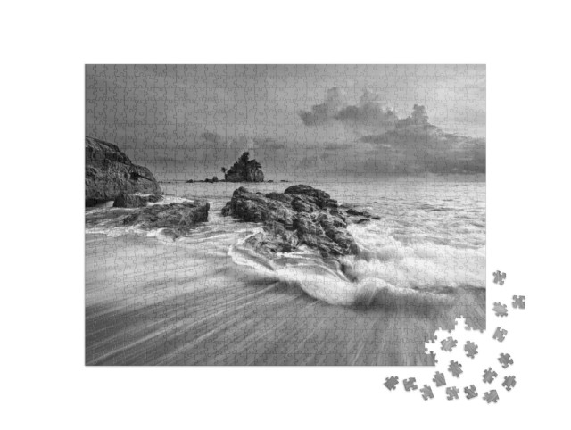 Puzzle 1000 Teile „Bewegungen des Meeres am Strand “