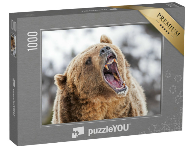 Puzzle 1000 Teile „Ein brüllender Grizzly“