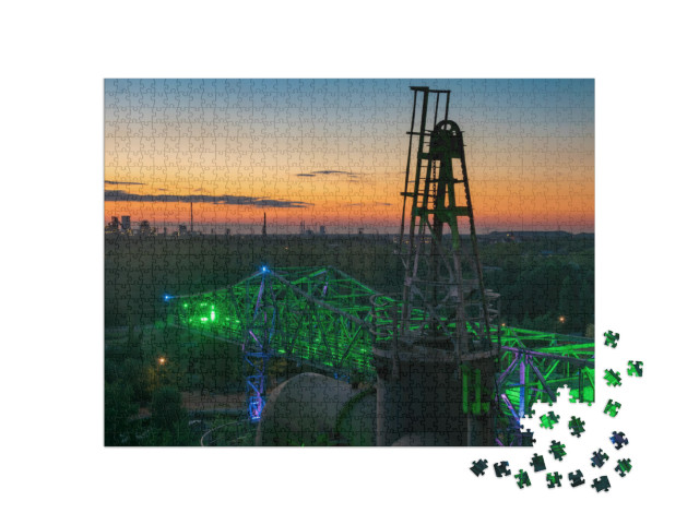 Puzzle 1000 Teile „Stahlhütte bei Duisburg, Ruhrgebiet, Nordrhein-Westfalen“