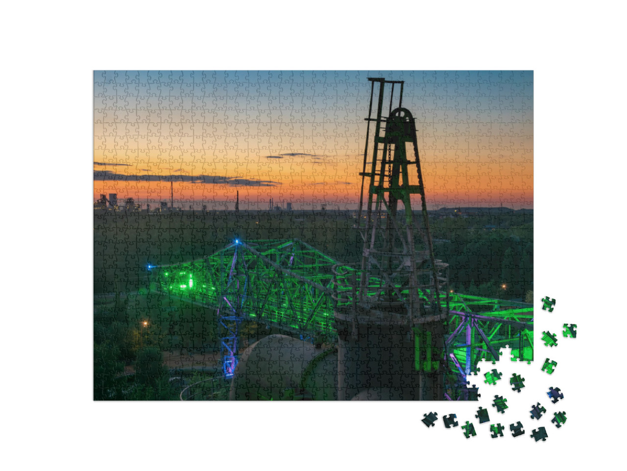 Puzzle 1000 Teile „Stahlhütte bei Duisburg, Ruhrgebiet, Nordrhein-Westfalen“