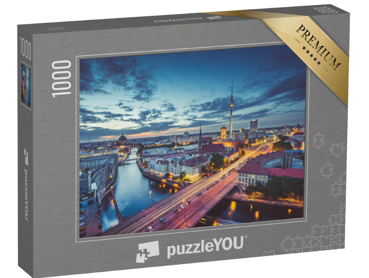 Puzzle 1000 Teile „Abendliche Skyline von Berlin“
