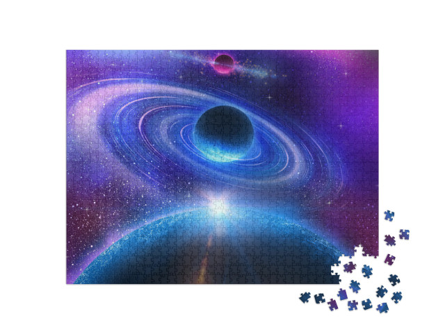 Puzzle 1000 Teile „Weltraumfackeln: schöne Weltraumszene“