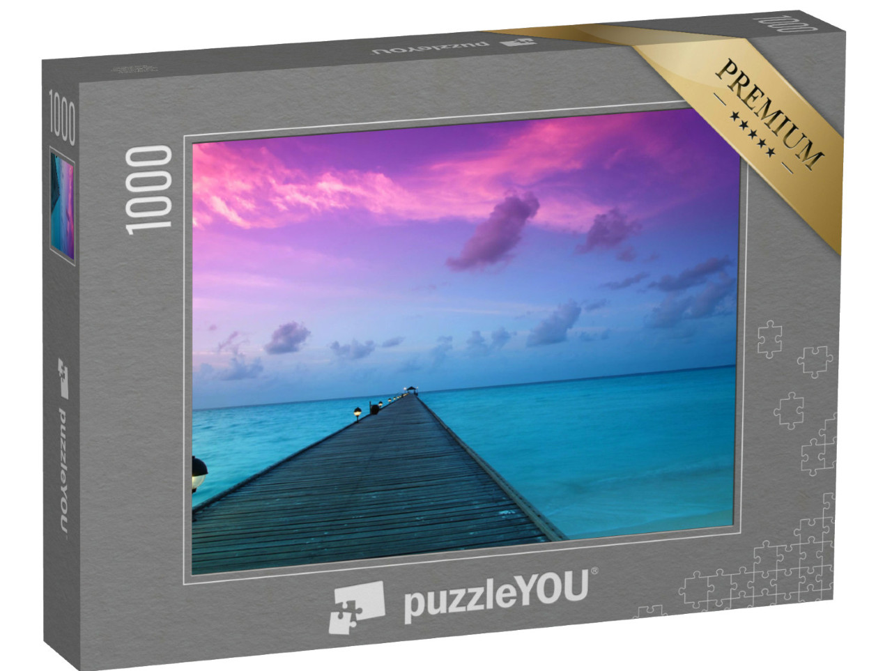 Puzzle 1000 Teile „Magischer Sonnenaufgang über dem Meer auf den Malediven, Indischer Ozean“