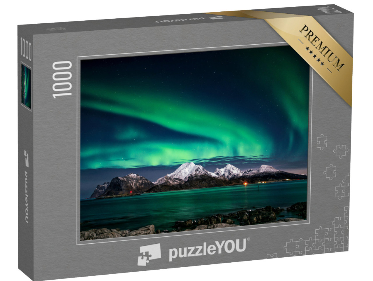 Puzzle 1000 Teile „Die Lofoten im Winter: Wunderschöne Nordlichter“