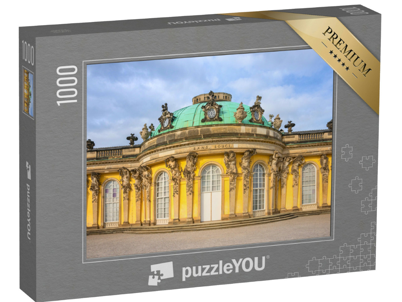 Puzzle 1000 Teile „Fassade von Schloss Sanssouci in Potsdam“