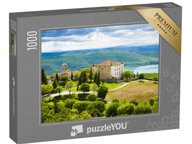 Puzzle 1000 Teile „Aiguines und der See St. Croix, Departement Var, Provence, Frankreich“