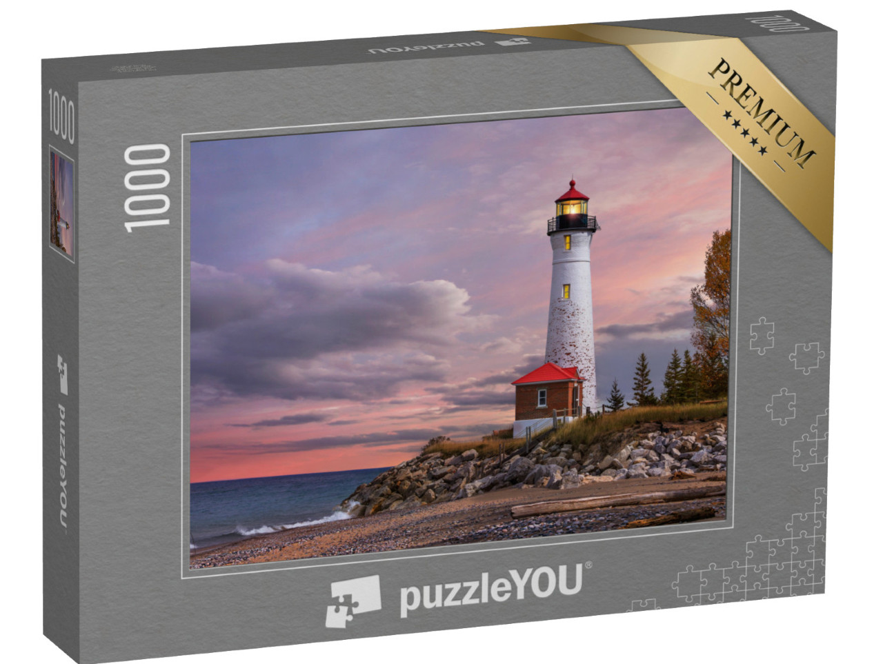 Puzzle 1000 Teile „Crisp Point-Leuchtturm am Lake Superior, Michigan“