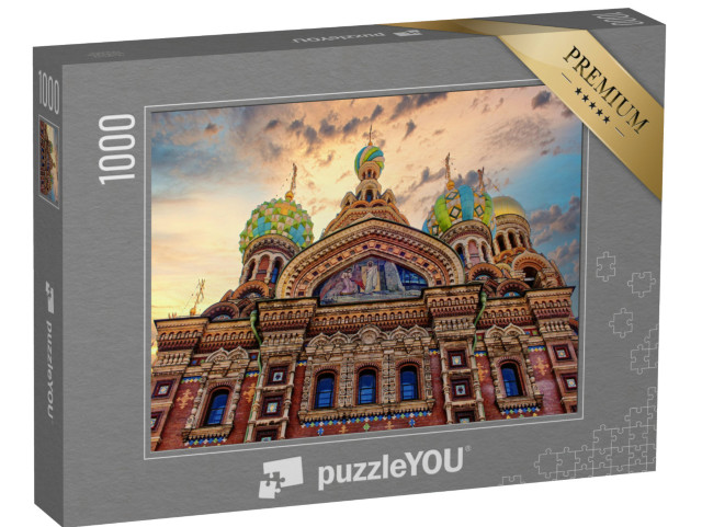 Puzzle 1000 Teile „Fassade der Kirche des Erlösers, St. Petersburg, Russland“