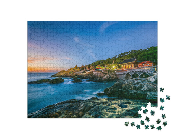 Puzzle 1000 Teile „Haedong Yonggungsa-Tempel in Busan, Südkorea“