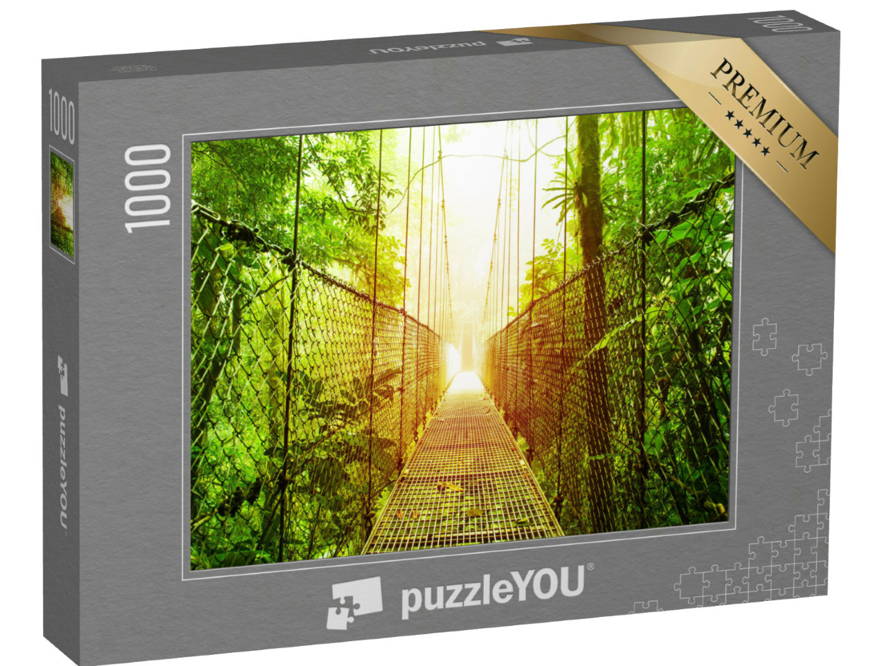 Puzzle 1000 Teile „Hängebrücke im Dschungel von Costa Rica“